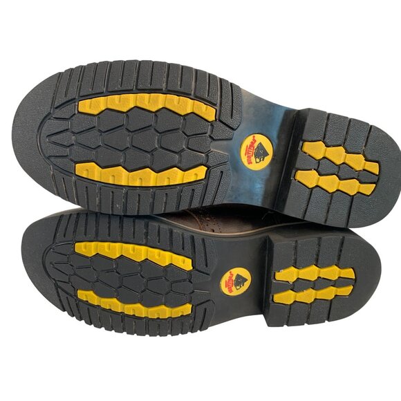 Herman Survivors 9.5 Leather Rodeo Western Work Boots NonSlip steel toe 8937 - Picture 5 of 10